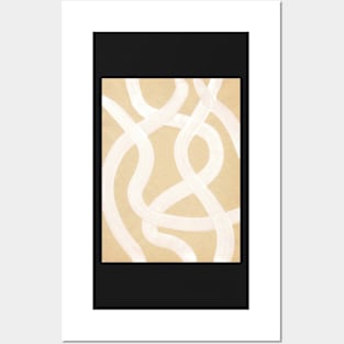 Abstract neutral stripes Posters and Art